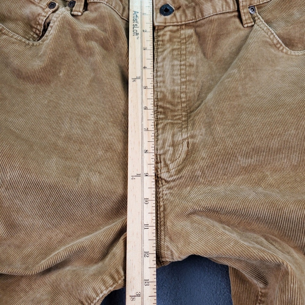 LL Bean Natural Fit Corduroy Pants Mens 38W 30.5 in seam Tan Cotton Blend - Picture 4 of 8